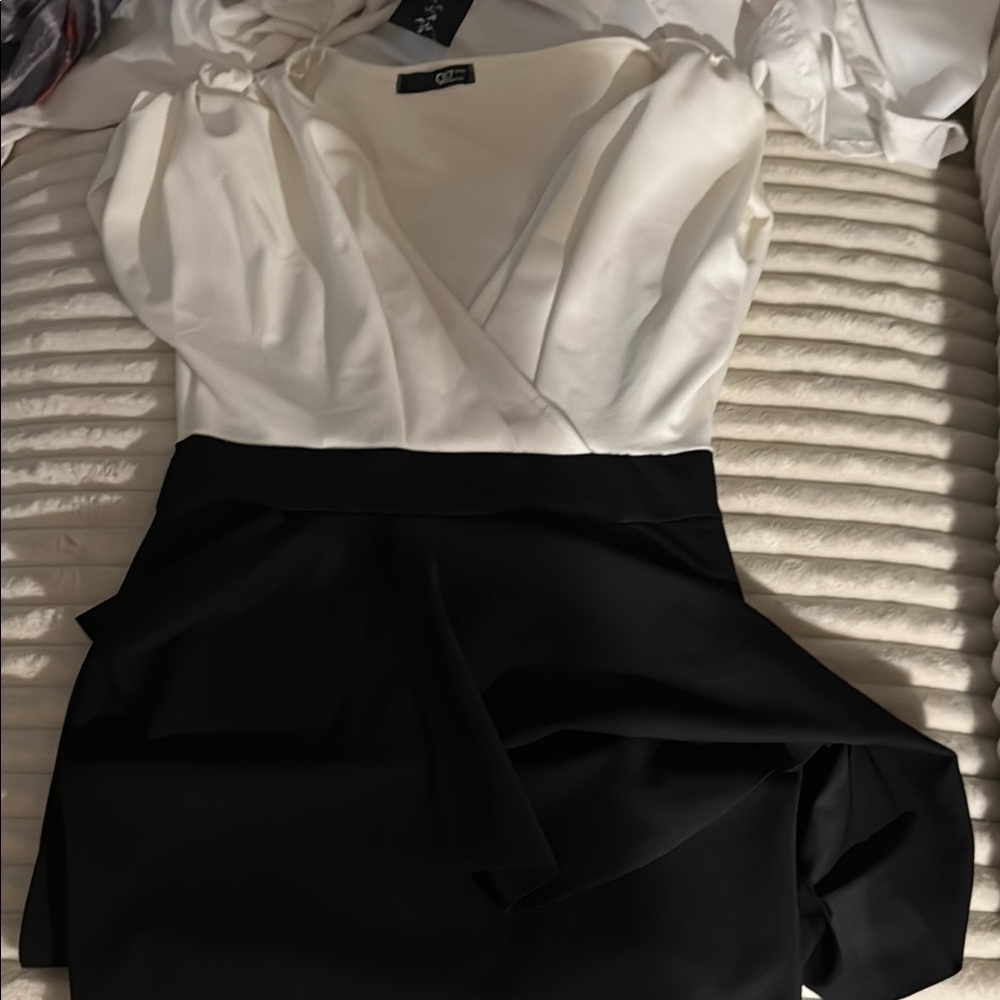 Chic Black and White Dress
